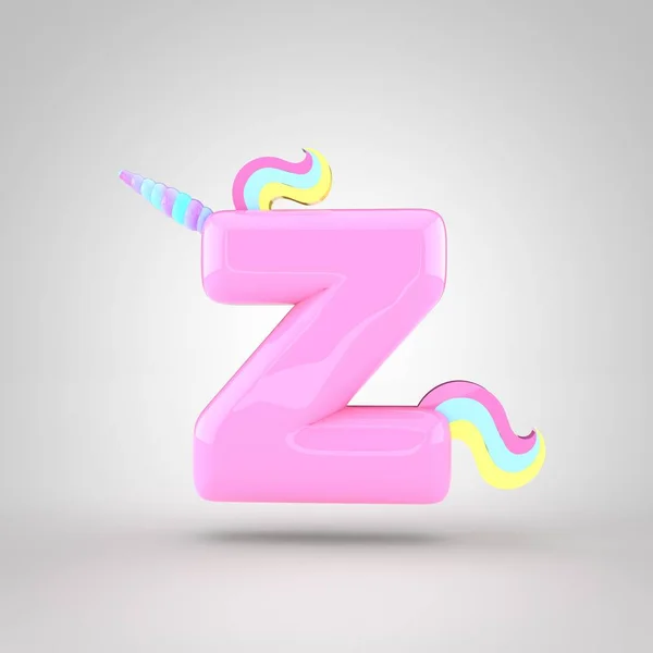 Símbolo rosa unicornio Z — Foto de Stock