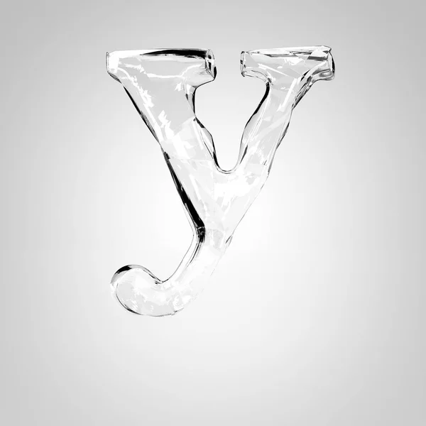 Прозрачная кристальная буква Y — стоковое фото
