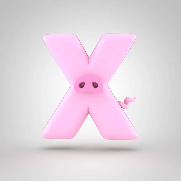 핑크 돼지 편지 x — 스톡 사진