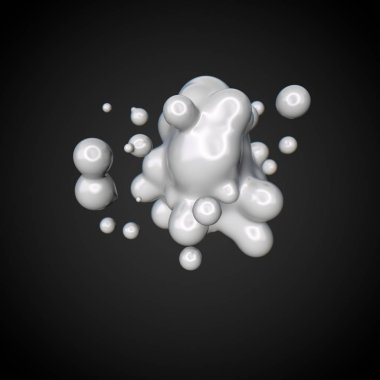 Deforme olmuş beyaz şekil