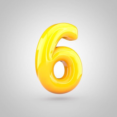 Parlak sarı numarası 6