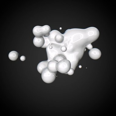 Deforme olmuş beyaz şekil