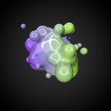 Deforme renkli şekil