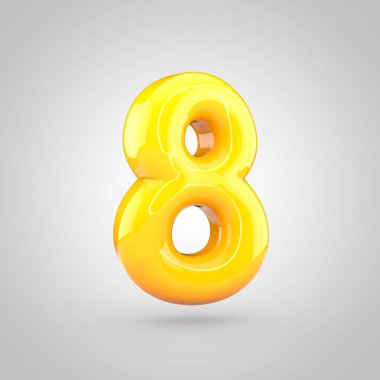 Parlak sarı sayı 8