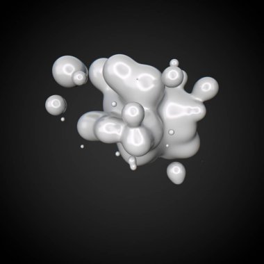 Deforme olmuş beyaz şekil