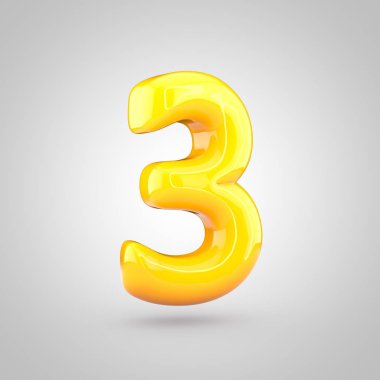 Parlak sarı sayı 3