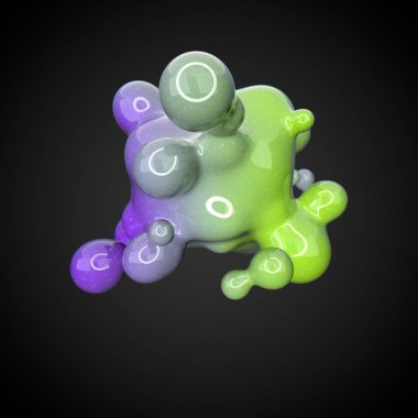 Deforme renkli şekil