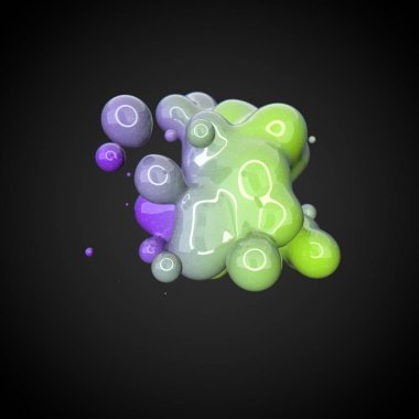 Deforme renkli şekil