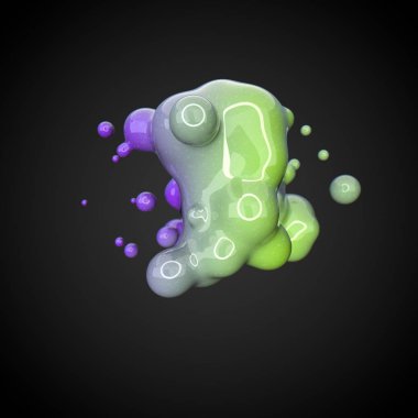 Deforme renkli şekil