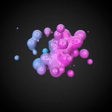 Deforme renkli şekil