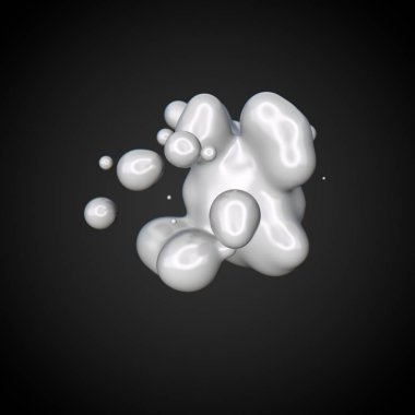 Deforme olmuş beyaz şekil