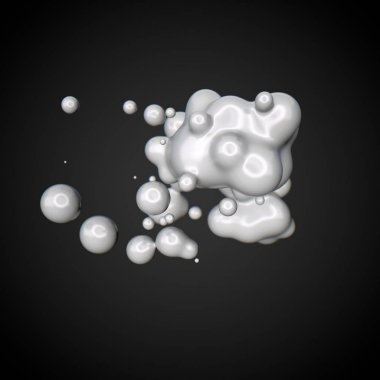 Deforme olmuş beyaz şekil