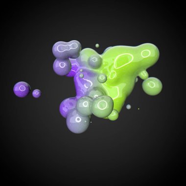 Deforme renkli şekil