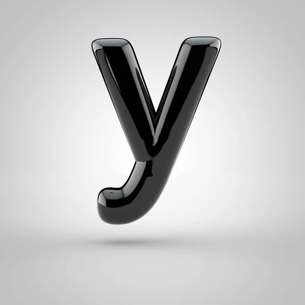 Black volume letter y — Stock Photo, Image