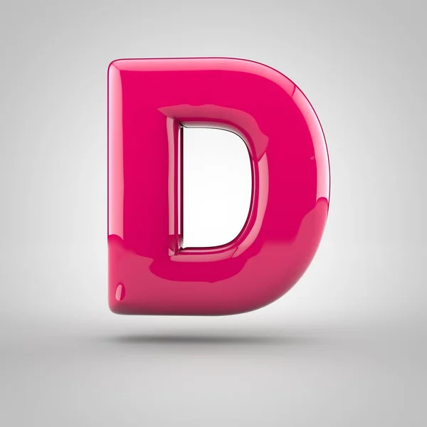 Pink volume letter d — Zdjęcie stockowe