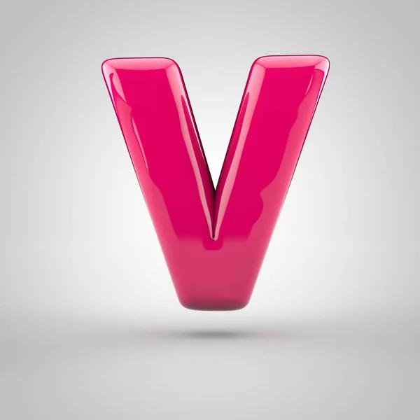 Pink volume letter v — Φωτογραφία Αρχείου