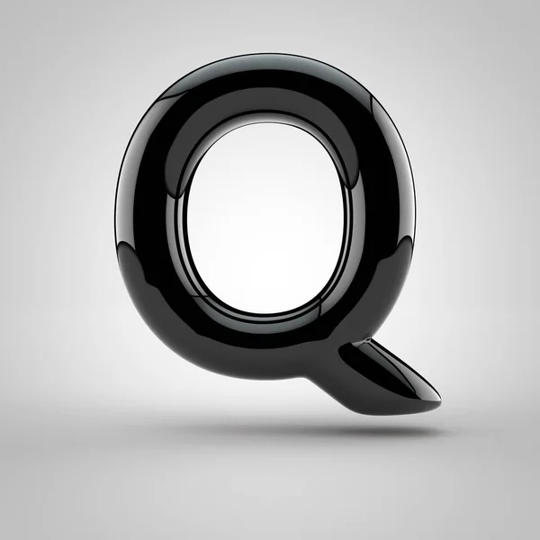 Black volume letter q — Stock Photo, Image