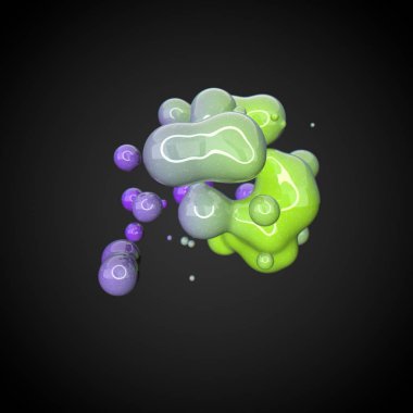 Deforme renkli şekil