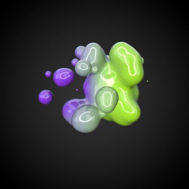 Deforme renkli şekil