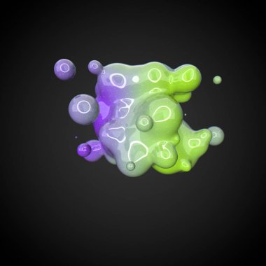 Deforme renkli şekil