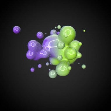 Deforme renkli şekil