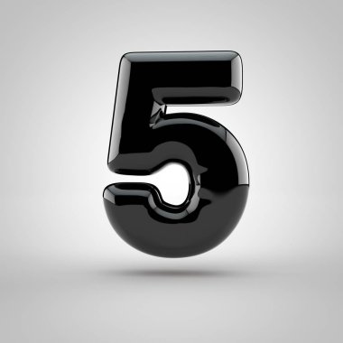 Parlak siyah sayı 5