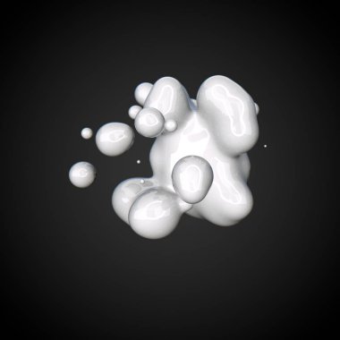 Deforme olmuş beyaz şekil