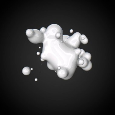 Deforme olmuş beyaz şekil