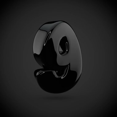 Parlak siyah sayı 9