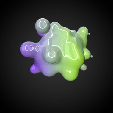 Deforme renkli şekil