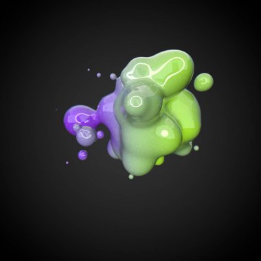 Deforme renkli şekil