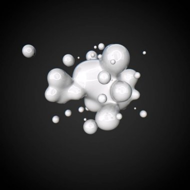 Deforme olmuş beyaz şekil