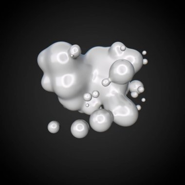 Deforme olmuş beyaz şekil