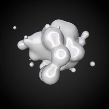 Deforme olmuş beyaz şekil