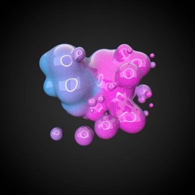 Deforme renkli şekil