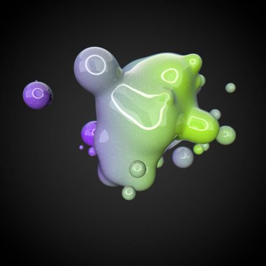 Deforme renkli şekil