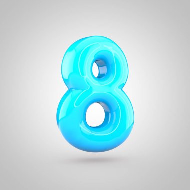 Parlak mavi sayı 8
