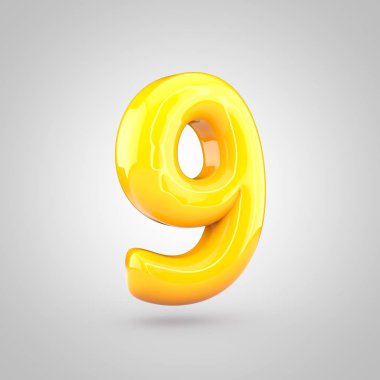 Parlak sarı sayı 9