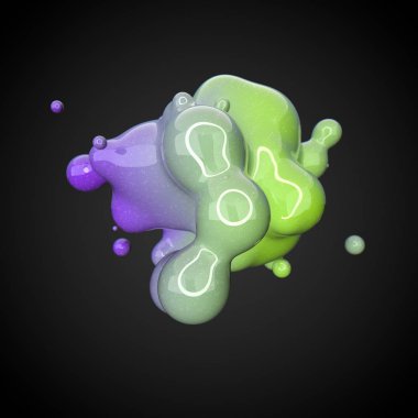 Deforme renkli şekil