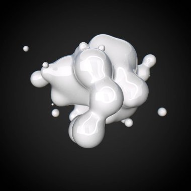 Deforme olmuş beyaz şekil