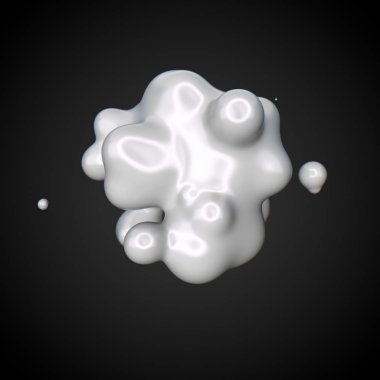 Deforme olmuş beyaz şekil