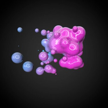 Deforme renkli şekil