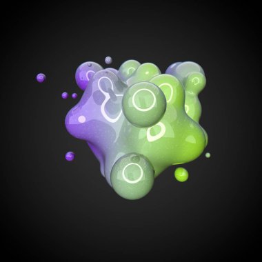 Deforme renkli şekil