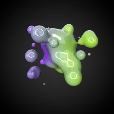 Deforme renkli şekil