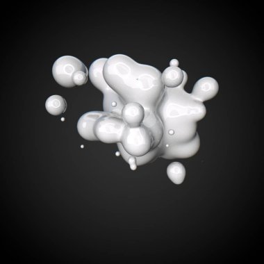 Deforme olmuş beyaz şekil