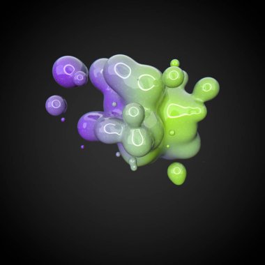 Deforme renkli şekil