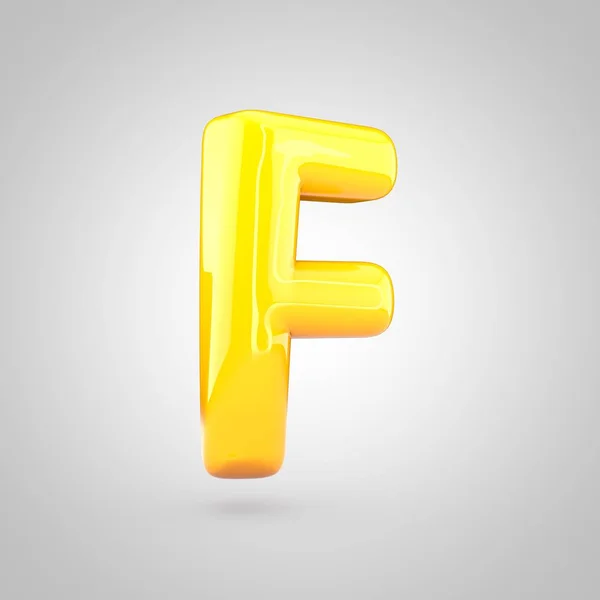 Yellow volume letter f — Stock Photo, Image