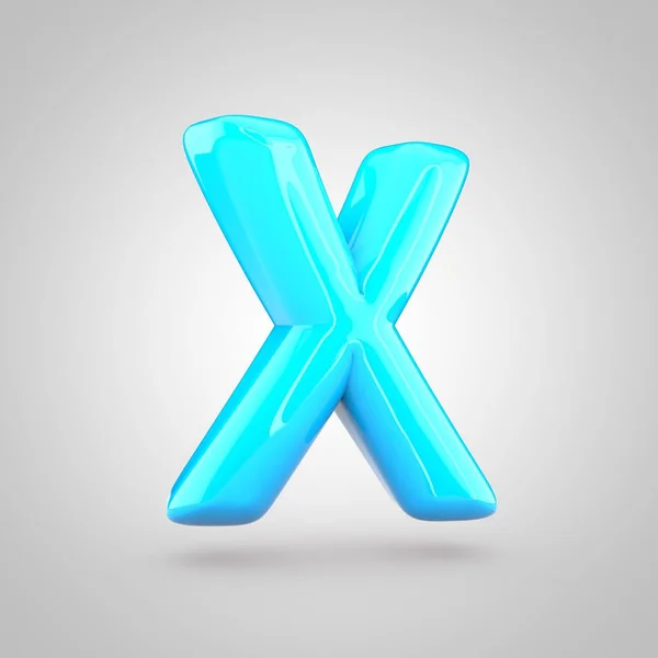 蓝色卷字母 x — 图库照片