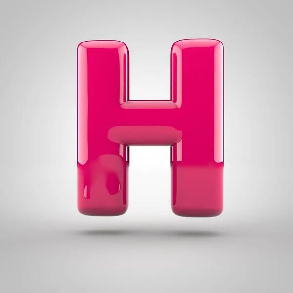 Pink volume letter h — Zdjęcie stockowe