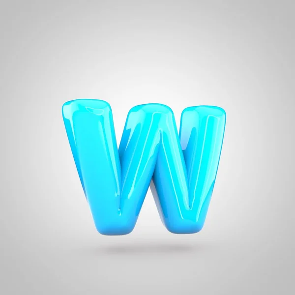 Blue volume letter w — Stock Photo, Image